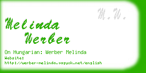 melinda werber business card